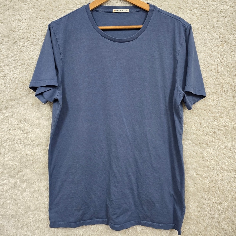 Marine Layer T-Shirt Men's L/XL Blue Short‎ Sleeve Soft Cotton Crew Tee